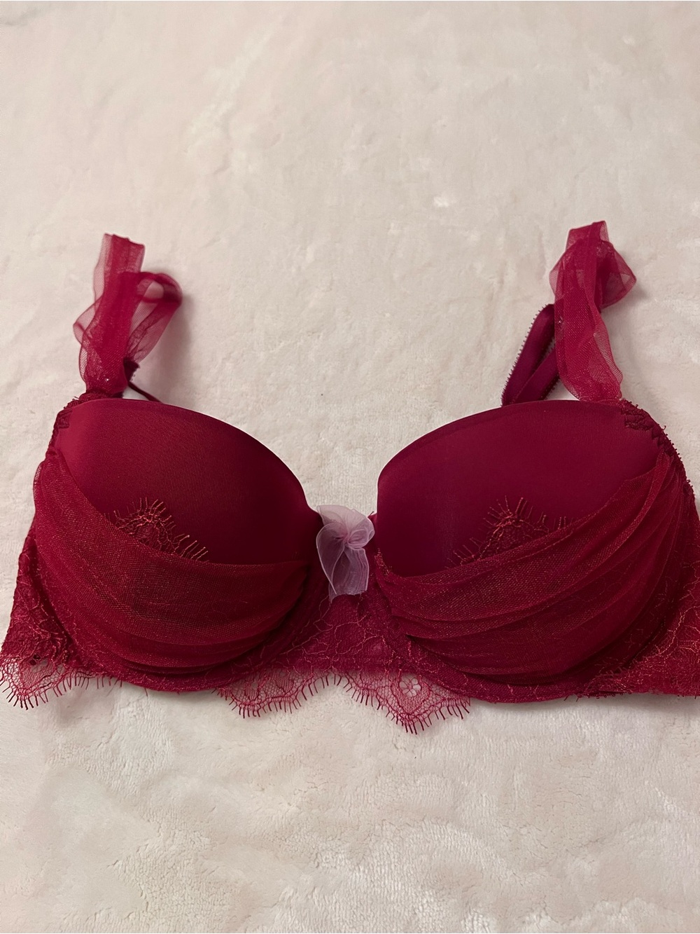 Victoria’s Secret Dream Angels push up balconet bra burgundy 32C